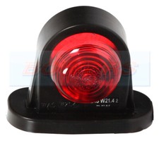 1x RED WHITE RUBBER SIDE END