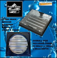 CLARK DRAIN RECESSED BLOCK PAVING MANHOLE COVER CD450SR 450mm x 450mm x 80mm 