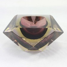 Murano Sommerso Facet Cut Bowl