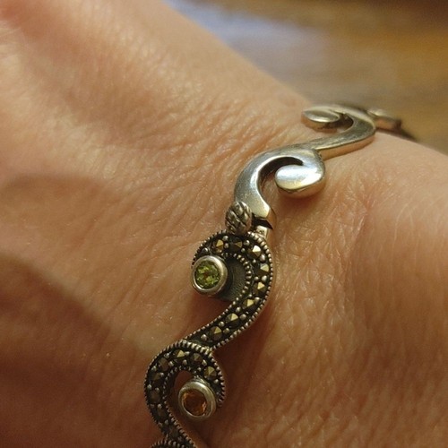 Sterling scrolled bangle - sterling,