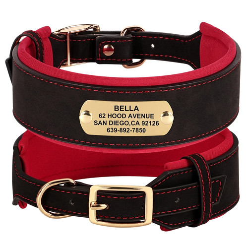 Wide leather dog - wide,