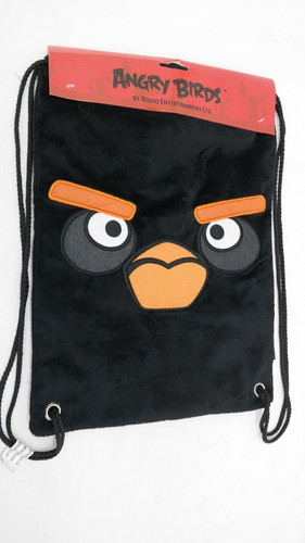 Angry birds black drawstring - angry,