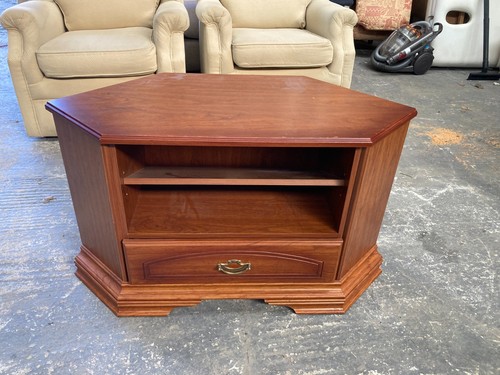 Brown corner stand cabinet - tv,