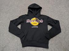 Hard Rock Cafe London Hoodie - Black - Kangaroo Pocket - Size XS - VGC