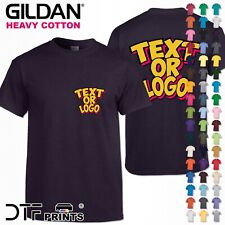 Personalised Custom Printed T-Shirt Gildan Heavy Cotton Party Stag Logo Photo