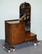 1930s ART DECO C.W.S CABINET WORKS DRESSING TABLE WITH MIRROR