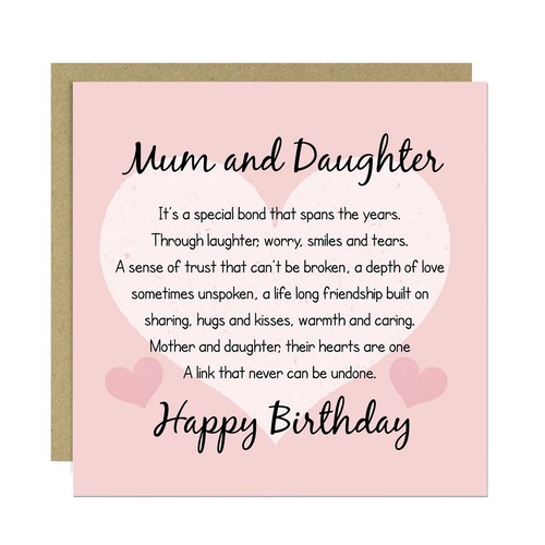 Mother and daughter card - and, card,