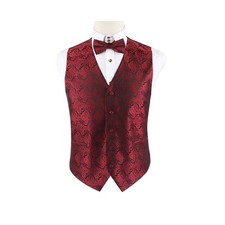 Mens Dark Red Boho Paisley
