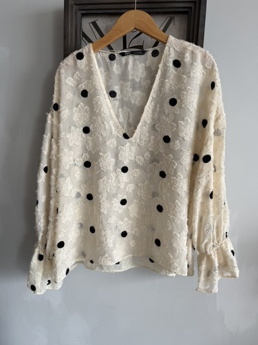 Zara blouse shirt cream - zara, xl