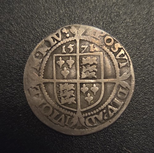 1571 sixpence queen elizabeth - sixpence,