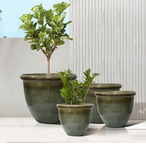 Pot planter glazed - pot,