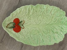 Carlton Ware Vintage Lettuce Leaf Tomato Salad Serving Cake Dish Plate Small