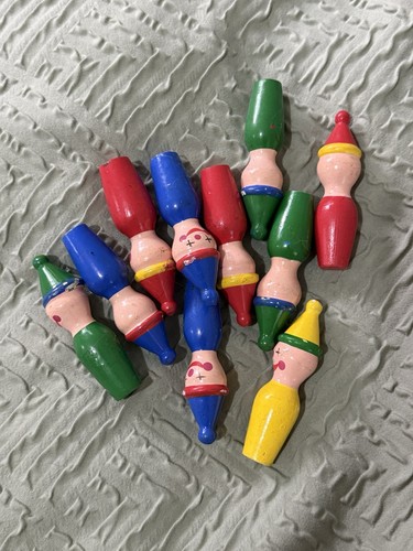 Vintage wooden skittles - wooden,