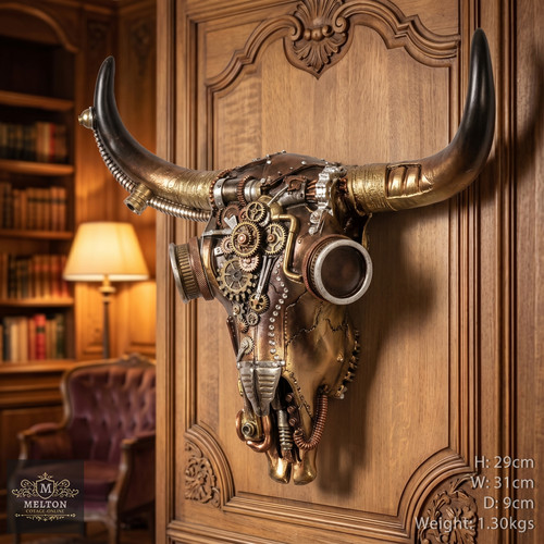 Steampunk gothic skull head - gothic,