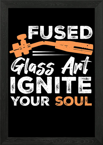 Fused glass art ignite - glass,