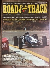 ROAD & TRACK Dec 1967 Triumph TR250 Can Am Race Gurney Weslake V-12 ‘68 Vette
