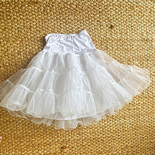 Women white tulle petticoat - tulle,