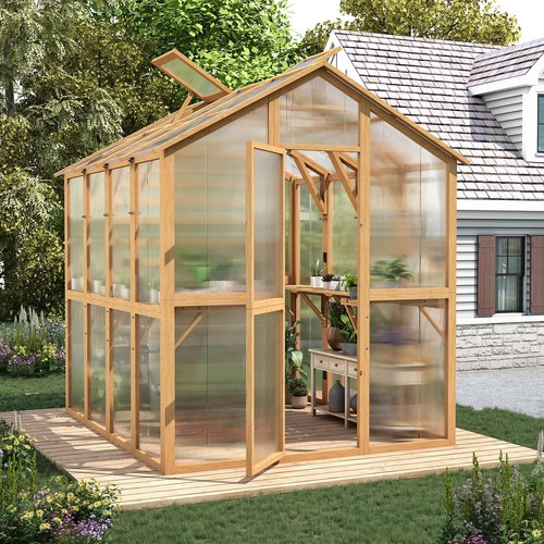6x8 wooden greenhouse - wooden,