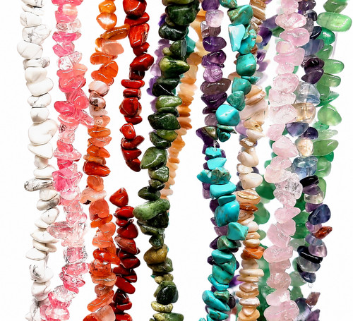 Gemstone chip beads semi - chip,