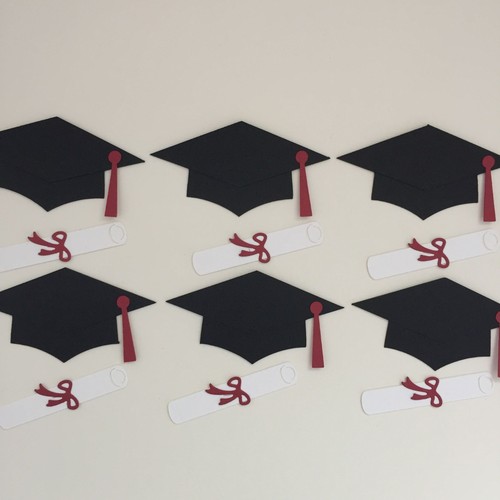 12pc mortar board scroll - 12pc, 'mortar