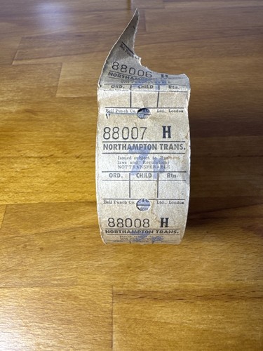 Vintage bus ticket roll - bus,