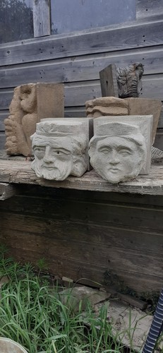 Stone head corbels - corbels,,