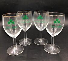 Vintage 4 Irish Coffee Glasses France Collectable Home Man Bar 15cm High