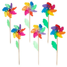 6Pcs Wooden Pinwheels for Kids