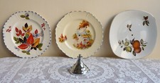 3 Vintage Cake Stand Plates &