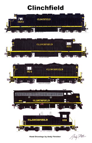 Clinchfield black 1970s era - clinchfield, 1970s-era