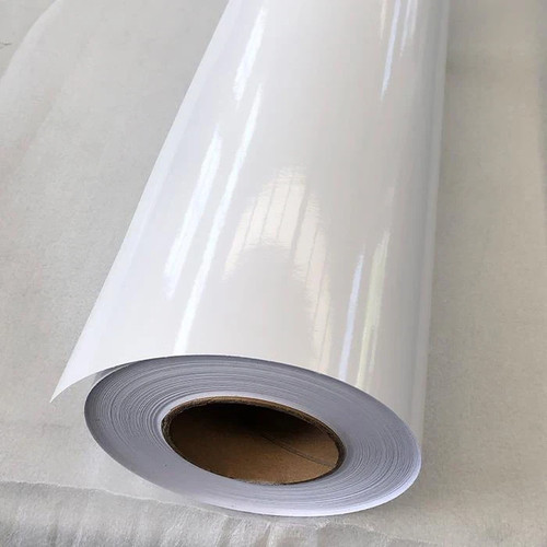 Gloss white sticky back - sticky,