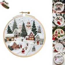 Hand Embroidery Starter Stitch Kits Sewing Craft Stamped Embroidery Xmas Gifts