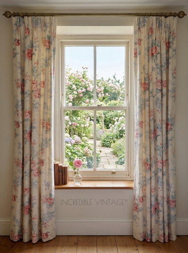 Pair vintage rose - of,