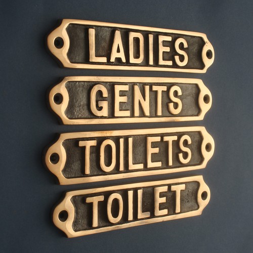 Bronze toilets ladies gents - bronze, toilets/ladies/gents