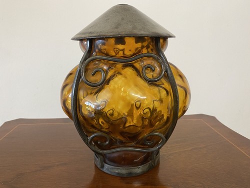 Vintage amber blown - amber,