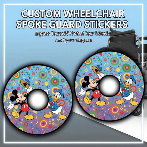 Wheelchair spoke guard sticker - guard,