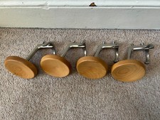 4 X LARGE OAK WOOD BUTTON COAT