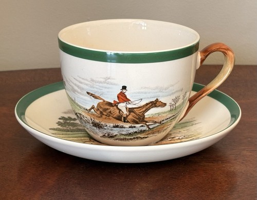 Antique spode herring hunt - spode,