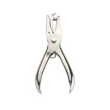 Single hole punch for paper