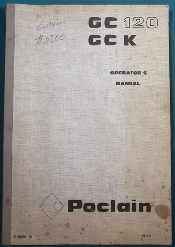 Poclain gc120 gc120k excavator - gc120k,