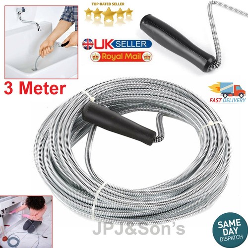 Long coiled drain - 3m, cleaning