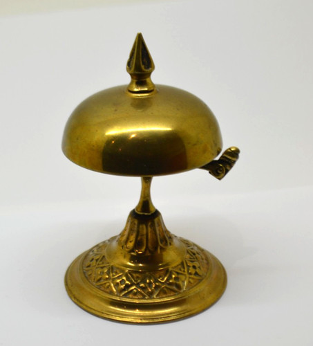 Vintage brass bell - hotel, shop