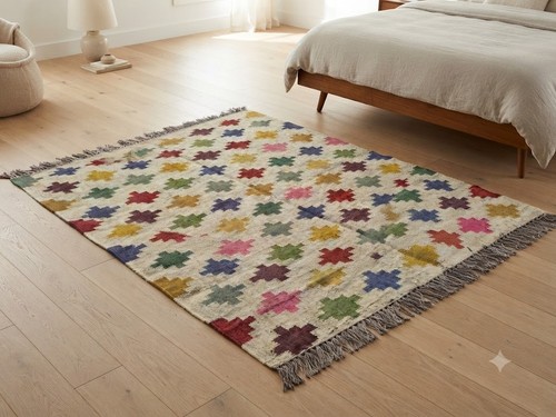 Rug wool jute kilim - jute, carpet