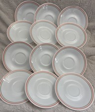 Vintage Corelle Peach Floral 6.25" Saucer Set Of 12