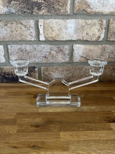 Vintage crystal glass double