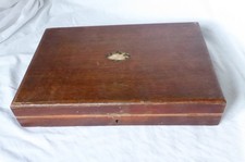 1920's ANTIQUE ENGLISH WOODEN CUTLERY BOX 35cm x 24cm x 6cm Good Restore Project