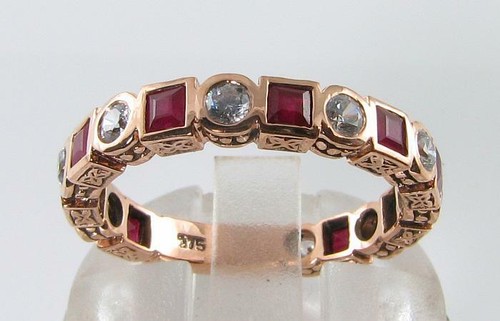 9ct rose gold - gold, ruby