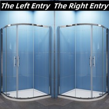 Quadrant Shower Enclosure Walk In Corner Cubicle 6mm Glass Screen Door and tray