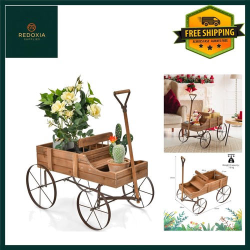 Charming wooden wagon garden - charming,