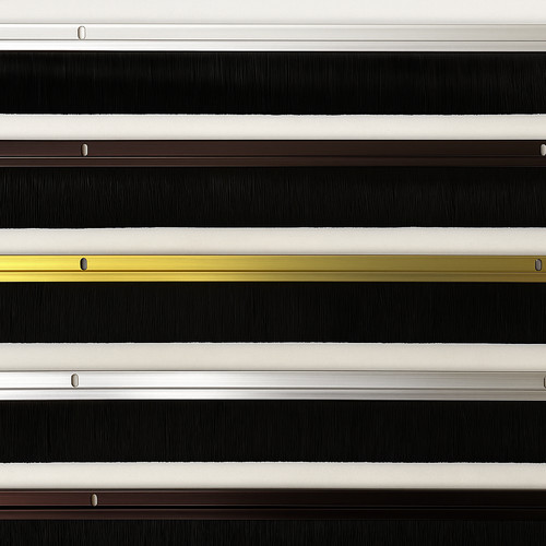 Angled brush strip draught - angled,